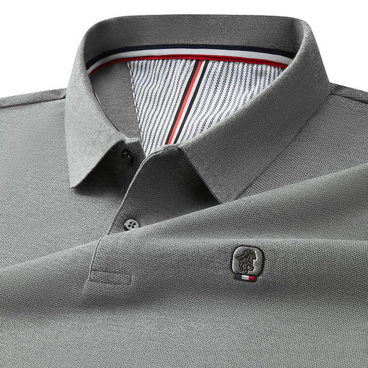 【100%棉】【新款DDP】大依优型大码长袖Polo衫翻领男装加肥加大体恤大号上衣胖子弹力休闲商务 商品图3