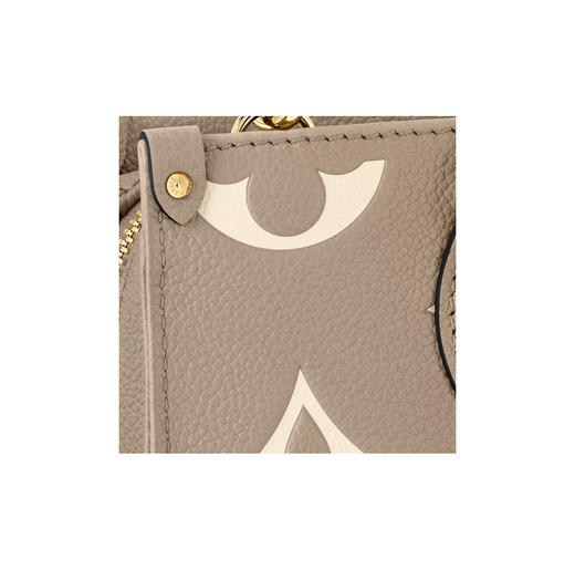 驴家 ONTHEGO 可拆卸可调节肩带字母徽标 粒面牛皮革 单肩斜挎手提包 小号 女款 灰色（CB） 商品图4