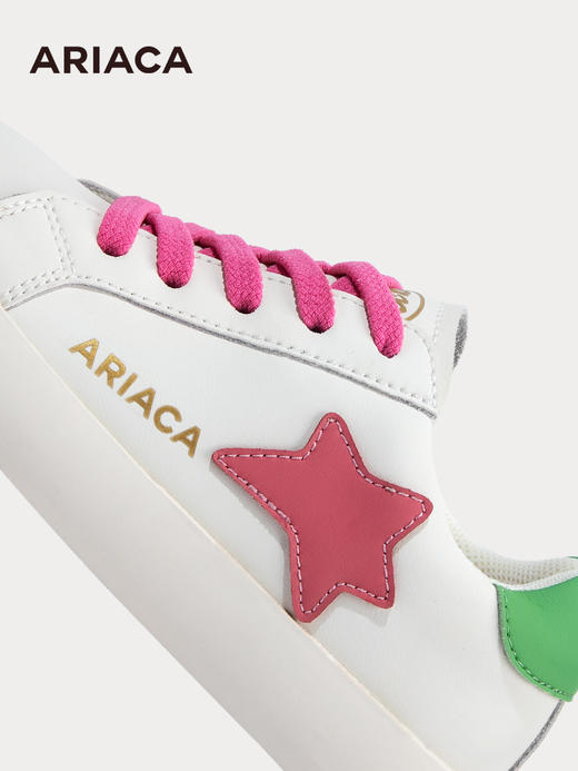 ARIACA艾芮苏女童板鞋小白鞋秋季新款真皮一脚蹬女孩休闲儿童鞋子ARA3238926-1 商品图2