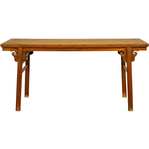 清 红木夹头榫如意云纹画案 商品图5