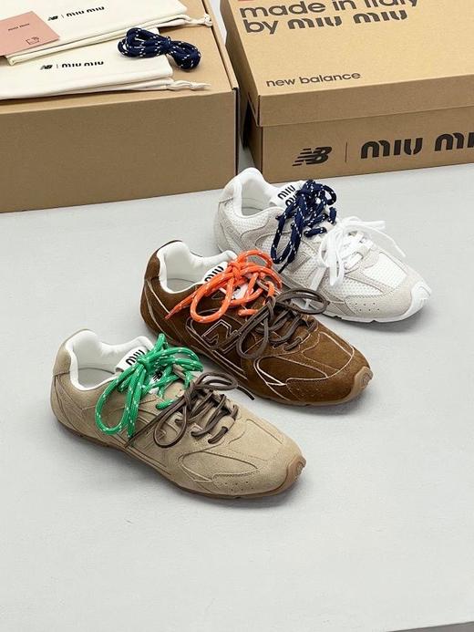 miu家 X NB 缪缪 530SL联名绒面革网布防滑低帮运动鞋 女款 商品图6
