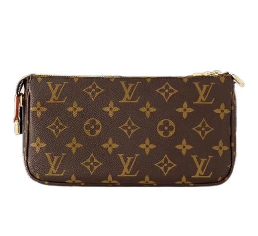 驴家  新款麻将   老花满印拉链开合  手提单肩包   女款  棕色（CB） 商品图1