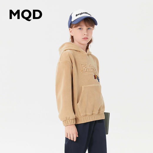 【MQD】童装男大童冬新款基础百搭摇粒绒保暖连帽卫衣 商品图1