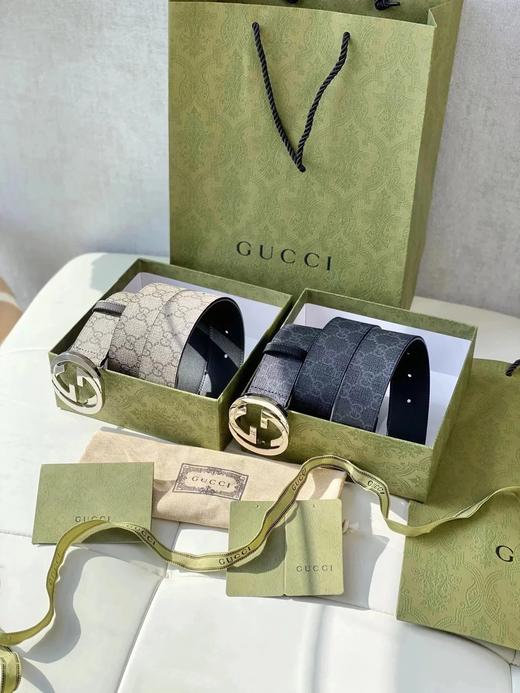 古家 GUCC1| 互扣式双G帆布 两色腰带| GZ（CB） 商品图1