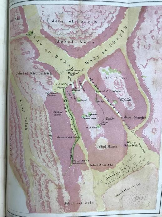1864年 西奈半岛与巴勒斯坦：历史联系 配彩色地图 漆布精装18开 商品图6