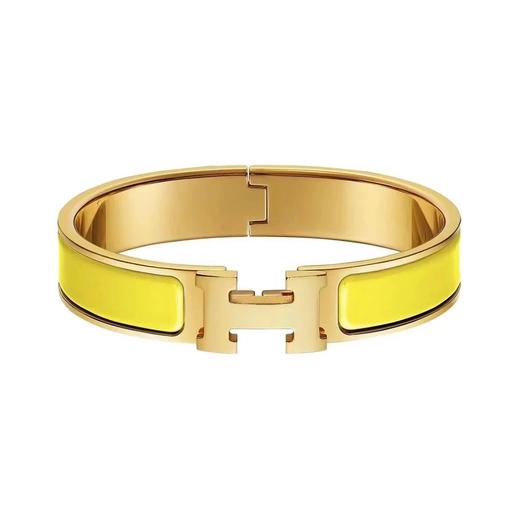 爱*仕 HE*MES 金色珐琅手镯（SJ） 商品图6