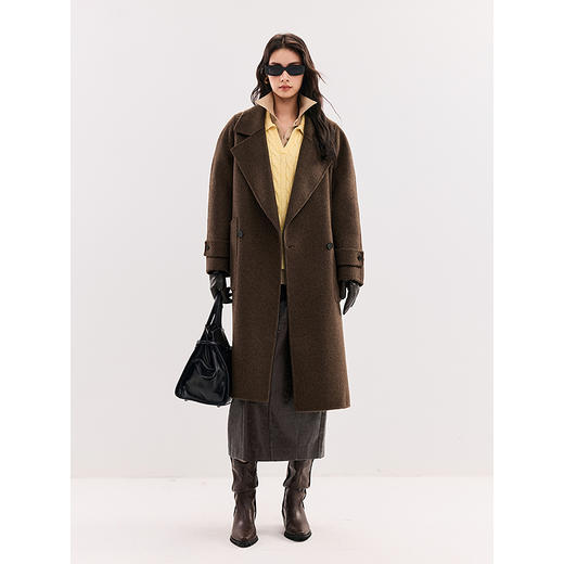 棉仓357666015-MAX*大翻领廓形双面呢大衣 商品图4