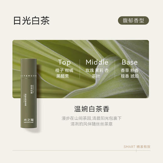 水之蔻  清新走珠香体露日光白茶20ml 商品图0