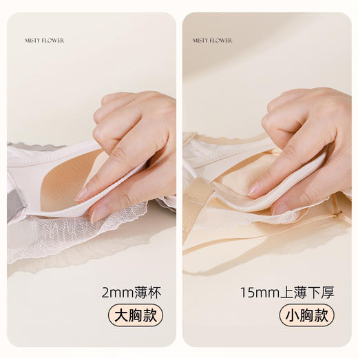 【A-D杯】熳洁儿 性感蕾丝文胸聚拢上托小胸聚拢大胸显小收副乳内衣24761515/24761516 商品图2