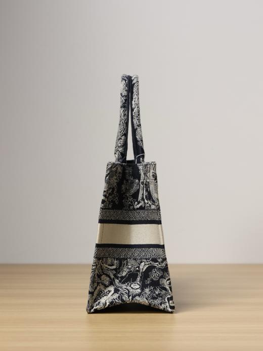 DIOR迪奥 BookTote Reverse茹伊印花 刺绣 托特包Tote包购物袋手提包 女款 蓝色）（CB） 商品图6