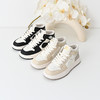 经典鲨2024年冬季新品时尚韩版拼色高帮系带平底舒适板鞋女KW194-D58071 商品缩略图1