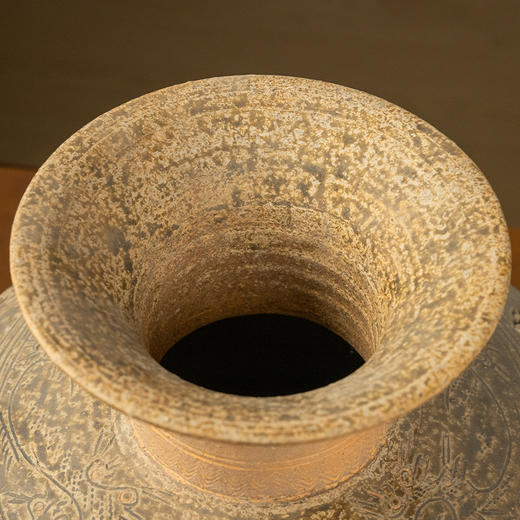 清 陶釉铺首耳鱼纹赏瓶 商品图2