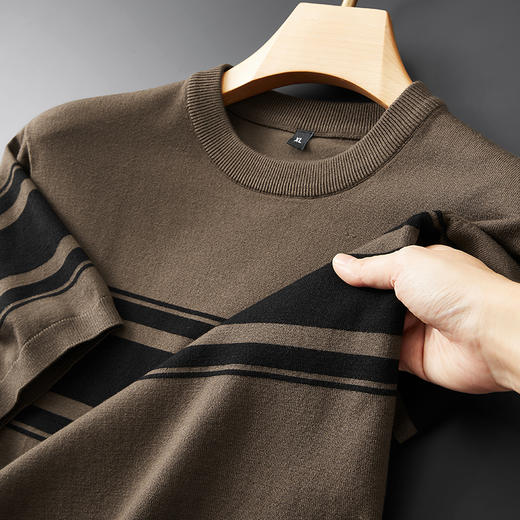 【新款DPF】大依优型毛衣针织短袖背心休闲针织衫毛背心满印字母加肥加大上衣男士胖子大码毛衫t恤打底 商品图6