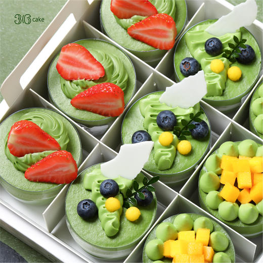 轻抹茶慕斯盒，9 杯/盒 商品图1