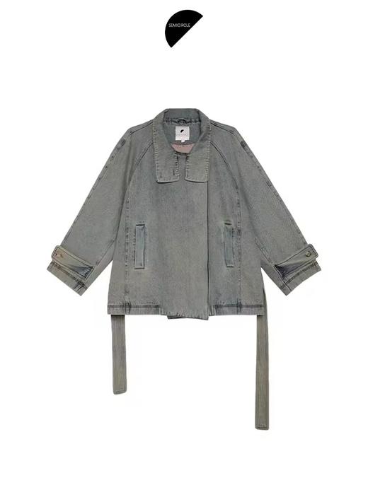 半圆/D24302405/水洗牛仔风衣 商品图3
