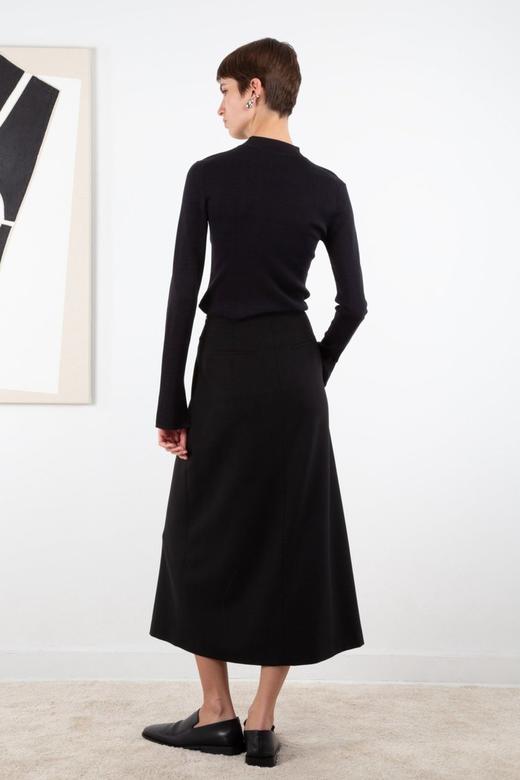 Ashlyn  灰黑拼接Rayna羊毛半裙 商品图6