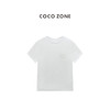 COCO ZONE 纯色正肩短袖T恤时尚字母圆领上衣CC1C1689 商品缩略图2