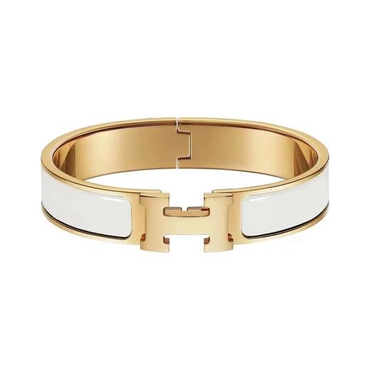 爱*仕 HE*MES 金色珐琅手镯（SJ） 商品图8