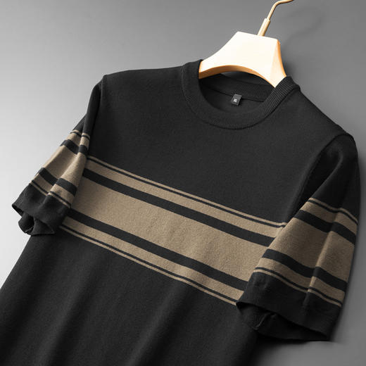 【新款DPF】大依优型毛衣针织短袖背心休闲针织衫毛背心满印字母加肥加大上衣男士胖子大码毛衫t恤打底 商品图2