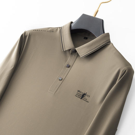 【新款DDP】大依优型大码弹力长袖Polo衫翻领男装加肥加大体恤大号上衣胖子弹力休闲商务 商品图5