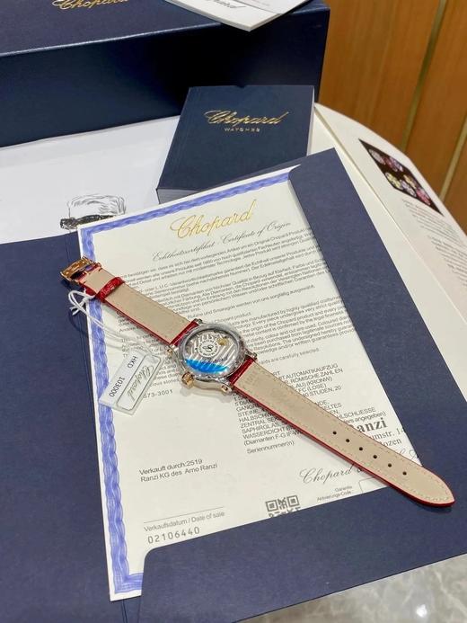 HW新品肖邦萧邦快乐钻石 尺寸33mm搭载9039机芯女性时尚潮流女装手表全自动机械表女表蓝宝石镜面鳄鱼皮表带顺丰包邮（SP） 商品图11