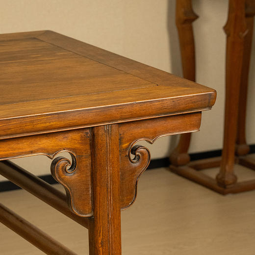 清 红木夹头榫如意云纹画案 商品图4