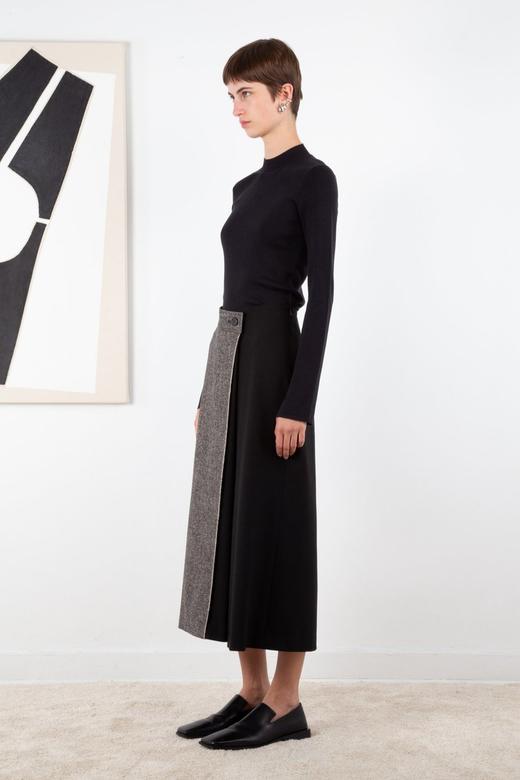 Ashlyn  灰黑拼接Rayna羊毛半裙 商品图5