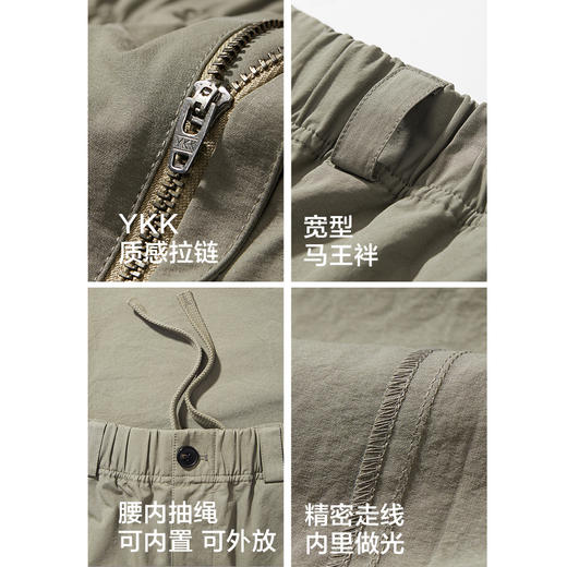 棉仓356818024-宽松版40S盐缩松紧腰高腰锥形裤 商品图4