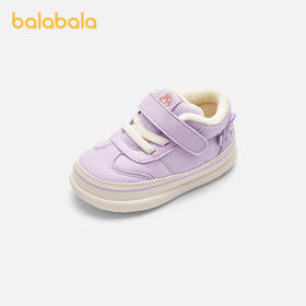 巴拉巴拉宝宝学步鞋加绒保暖婴儿鞋防滑女宝鞋子秋冬可爱卡通童鞋