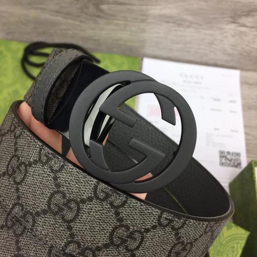 古家|23新款3.7cm老花GG搭扣双面腰带皮带|gz（CB） 商品图3