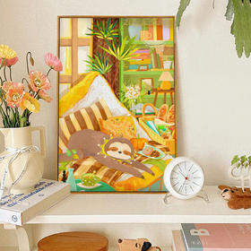 多喜爱布艺装饰 儿童房可爱装饰画 树懒暖暖