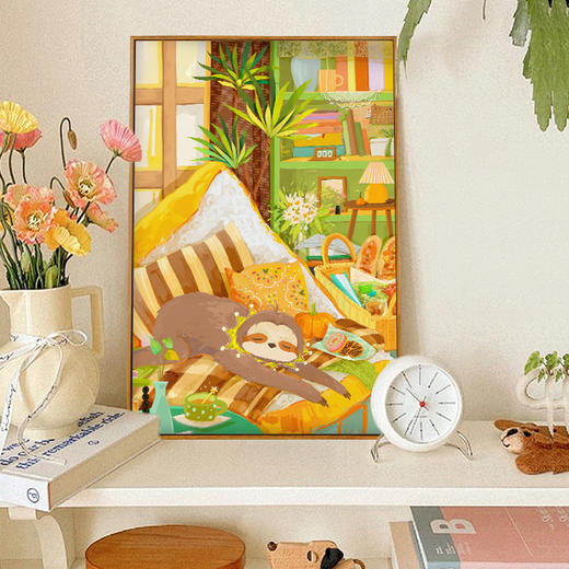 多喜爱布艺装饰 儿童房可爱装饰画 树懒暖暖 商品图0
