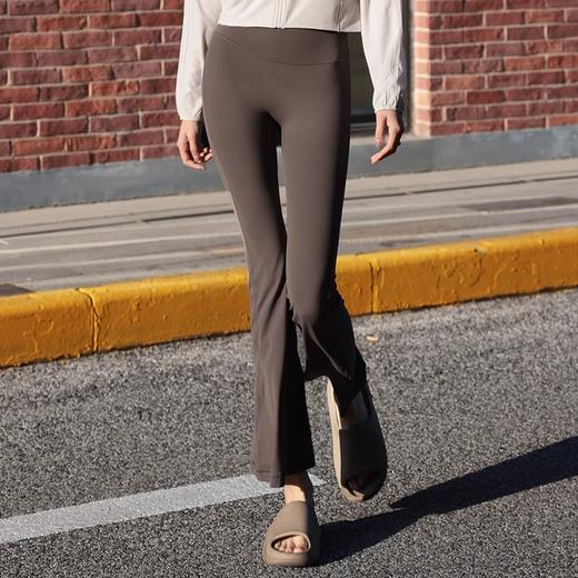 【3~5天发货】跃牌【美度空间】系列 莱卡裸感无尺码微喇裤高腰提臀无尴尬线瑜伽裤ADCK1524 商品图1