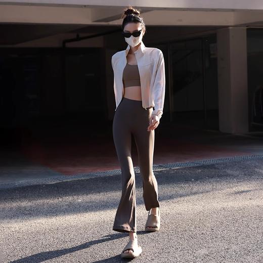 【3~5天发货】跃牌【美度空间】系列 莱卡裸感无尺码微喇裤高腰提臀无尴尬线瑜伽裤ADCK1524 商品图4