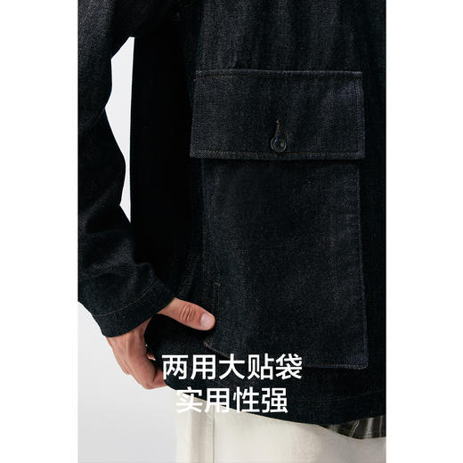 棉仓356811001-宽松版两色牛仔夹克 商品图3