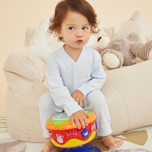 怡比棉棉家族长袖开襟哈衣HY24AUN049梦幻粉/冰蓝（59#-66#） 商品图1