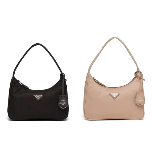 普拉D PRADA |Re-Edition 2000 尼龙手袋 黑色/豆沙 （CB） 商品图2