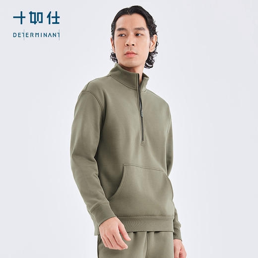 十如仕针织半拉链远红外摇粒绒保暖卫衣-LS08 商品图10