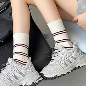 都市丽人中筒袜运动系列精梳棉袜子女袜子LCTDH9