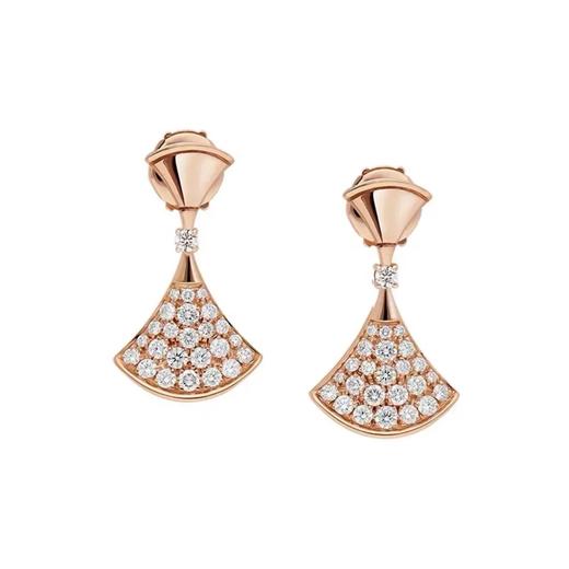 BV 宝*丽 扇形满钻 耳钉（BM） 商品图0