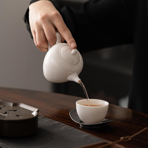 知者觉器简茶羊脂玉提梁壶5件套 商品图5