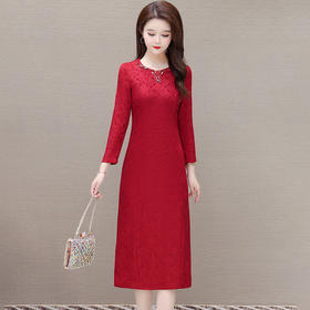 时尚气质，纯色连衣裙QYM-LRX-JDN9902-Y