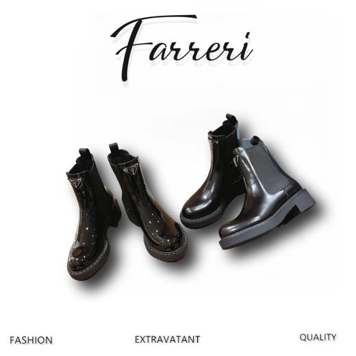 * 普*达经典款三角标烟管靴 切尔西裸靴（HD） 商品图0