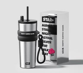 世大家极光星夜吸管杯太空漫步（金属灰）710ml