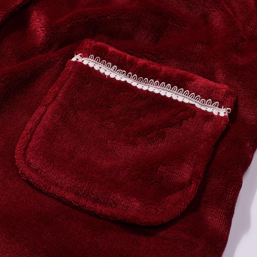 都市丽人睡衣超值精选长袖家居服双面法兰绒厚女士法兰绒套装LHT1K5 商品图6