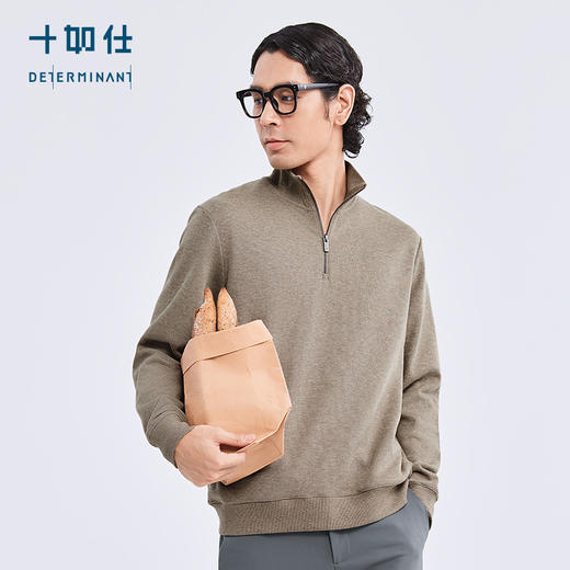 十如仕针织半拉链法式罗纹美利奴羊毛衫FS08 商品图4