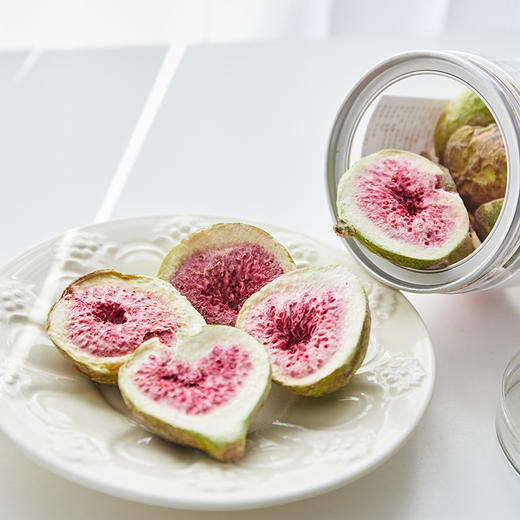 【红与绿的碰撞，惊艳味蕾~】冻干无花果干 罐装水果干 儿童孕妇休闲零食 散装即食水果脆 鲜果原切 确保无花果养的同时保留清甜酥脆口感-QQ 商品图1