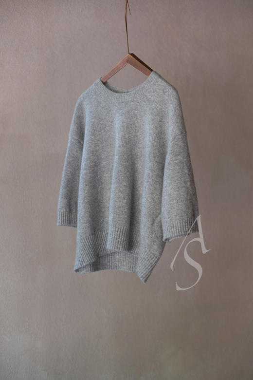 Boboutic 浅灰色圆领丝羊绒毛衣 商品图9