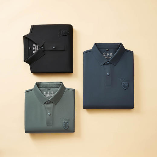 【新款DDP】大依优型大码弹力长袖Polo衫翻领男装加肥加大体恤大号上衣胖子弹力休闲商务 商品图8