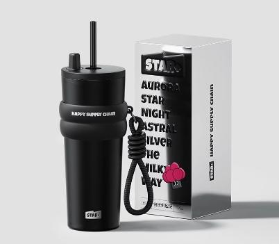 世大家极光星夜吸管杯神秘幻影（黑色）710ml 商品图0